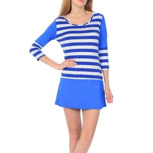 STRIPE SCOOP NECK DRESS